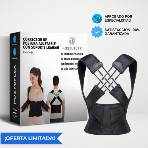 PostuFlex® Corrige tu postura y alivia el dolor desde el primer uso, con cintura más definida sin esfuerzo